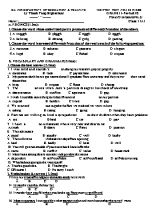 Đề kiểm tra 1 tiết số 1 môn Tiếng Anh Lớp 11 - Đề số 2 - Năm học 2019-2020 - Trường THPT Lý Thánh Tông